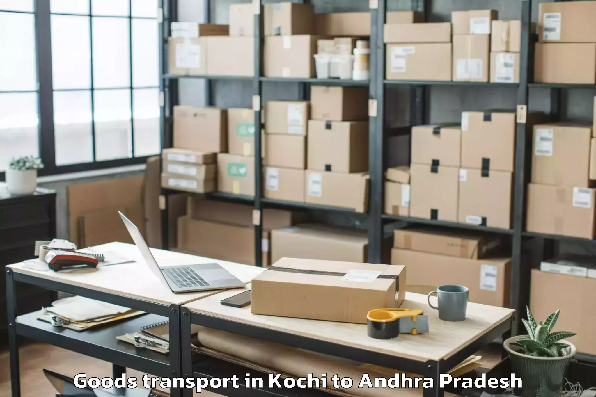 Reliable Kochi to Rayalaseema University Kurnool Goods Transport